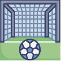 Sportwettenpanda Icon Tor mit Ball