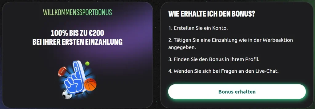 Der Willkommensbonus des Sportwettenanbieters Hexabet