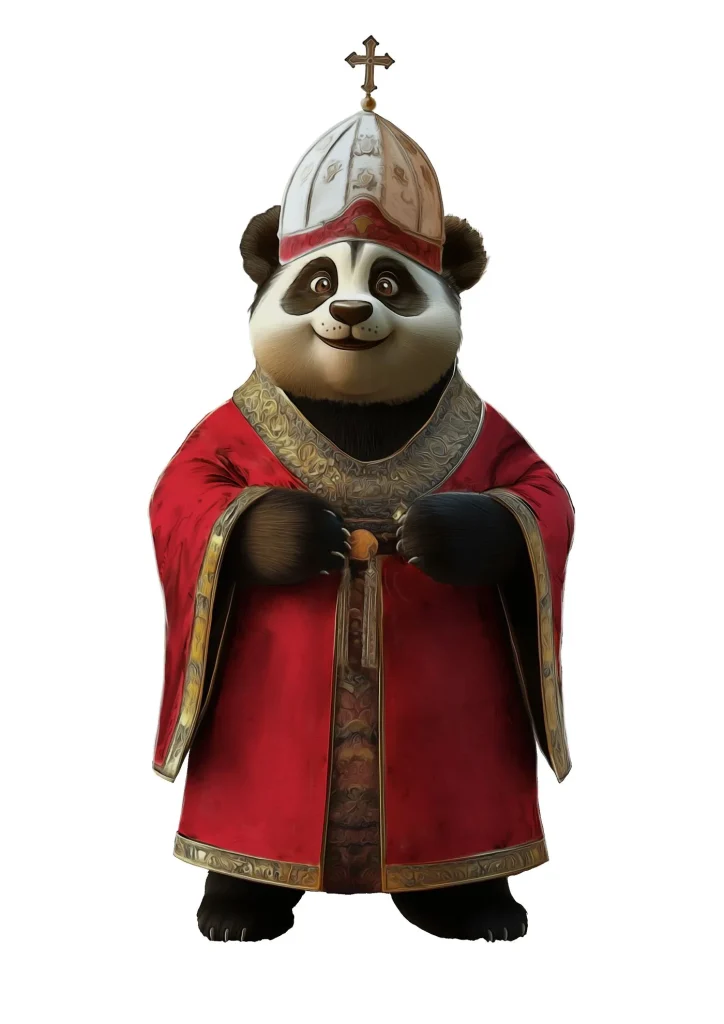 Speziell designter Panda für meinen Papstwahl Live Ticker