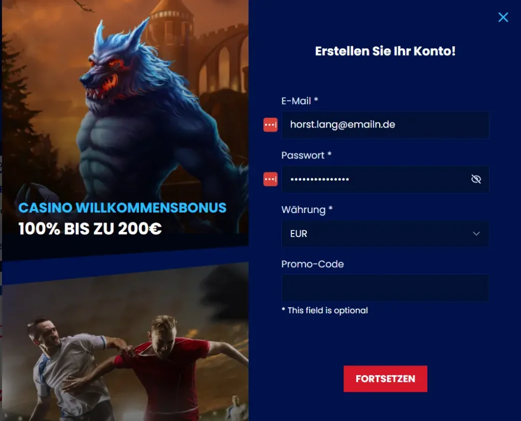 Beginn der Registrierung für Sportwetten ohne Verifizierung bei BetNFlix