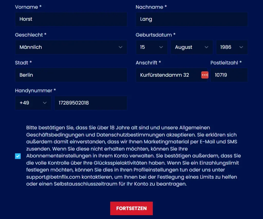 Ablauf der Registrierung bei einem Wettanbieter ohne Verifizierung