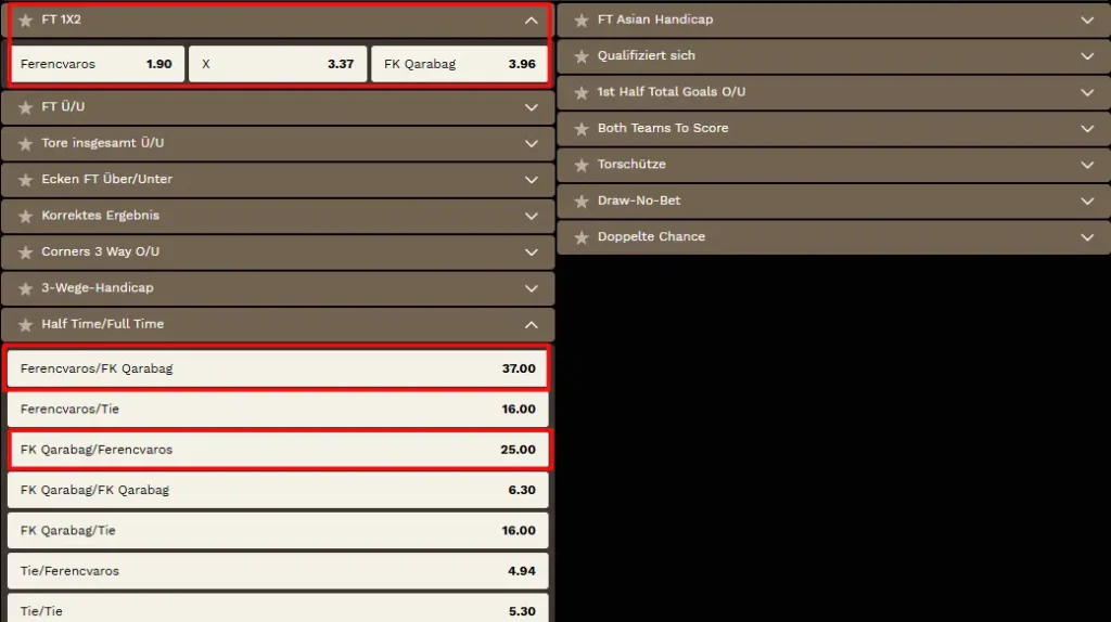 Halbzeit Endstand Wetten Strategie auf gedrehte Spiele beim Wettanbieter Fatpirate