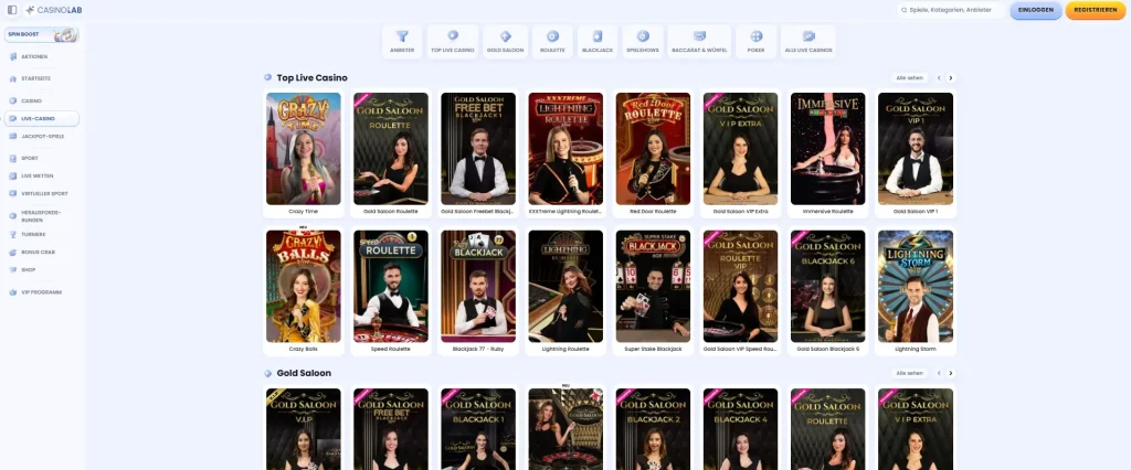 Casino-Angebot bei meinem Wettanbieter-Geheimtipp CasinoLab