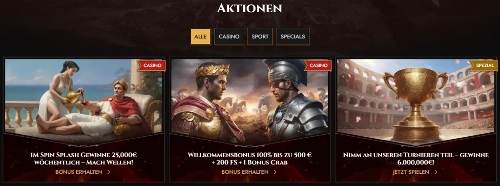 Bonusseite von Legiano, einem Wettanbieter ohne Casino