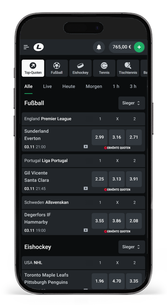 Bonusaktionen erhoehte Quoten bei Leonbet fuer verschiedene Sportevents