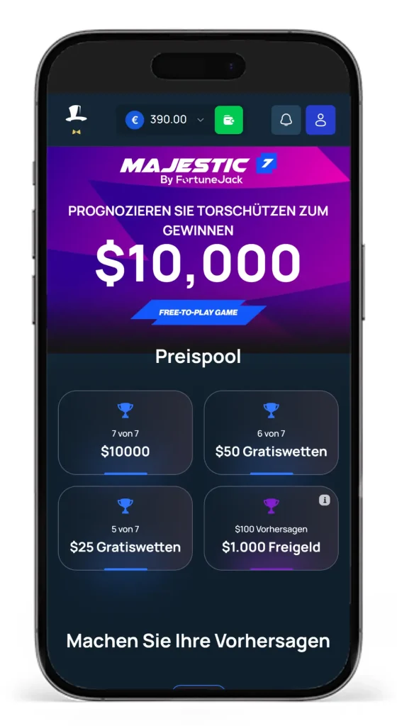 Majestic Bpnusaktion vom Wettanbieter FortuneJack