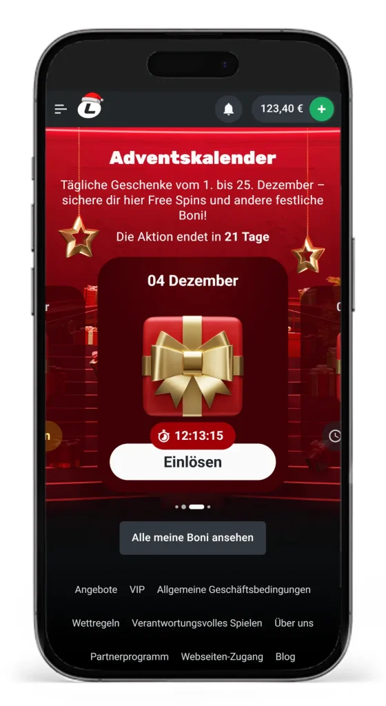 Sportwetten Adventskalender 2025 von Leonbet