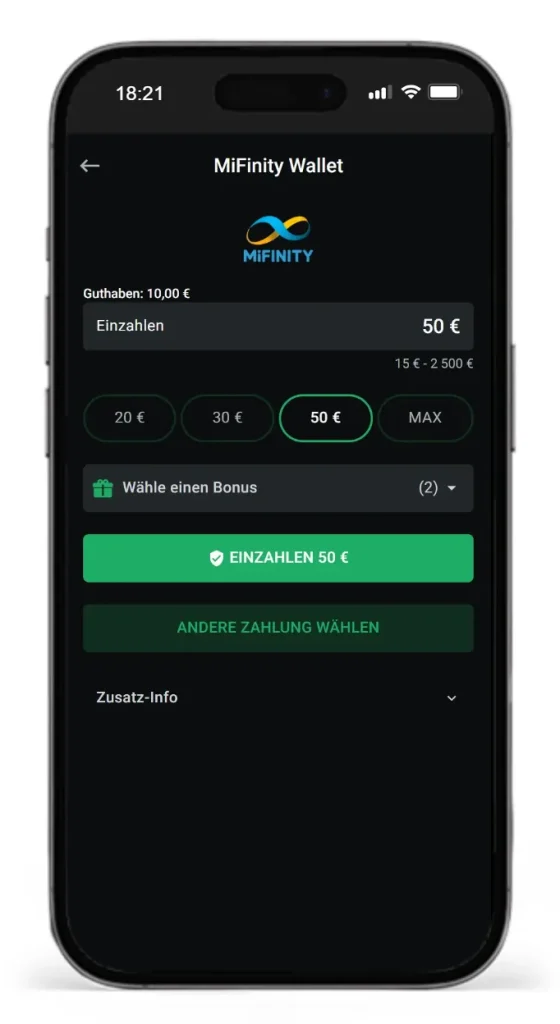 MiFinity Sportwetten bei Leonbet