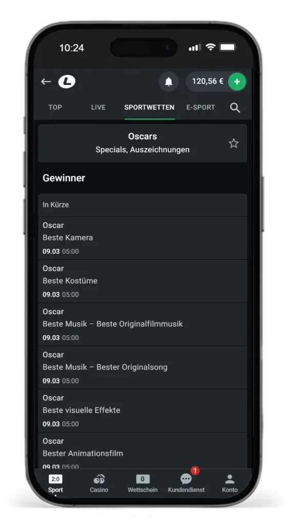 Oscars 2026 Wettquoten bei Leonbet