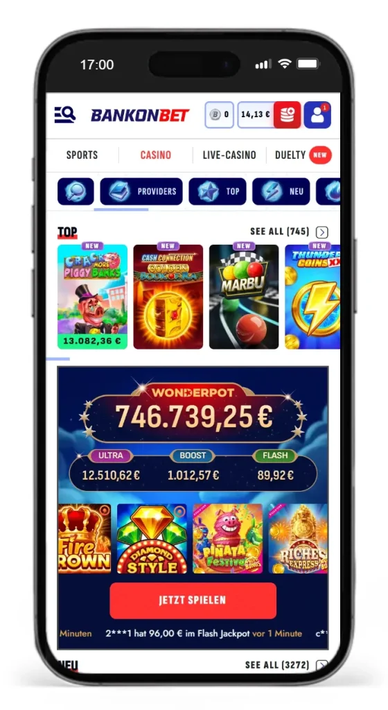 Einblick ins Bankonbet Casino