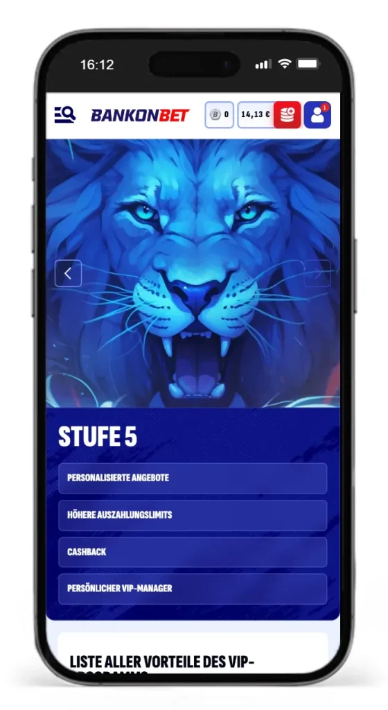 Stufe 5 im Bankonbet VIP Programm