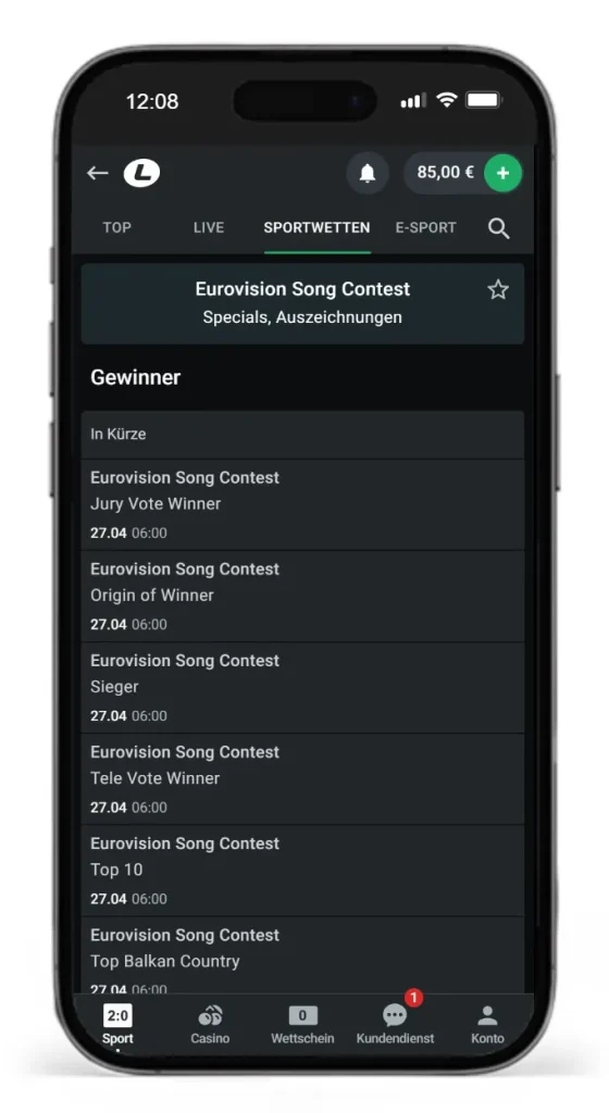 Eurovision Song Contest Wetten bei Leonbet