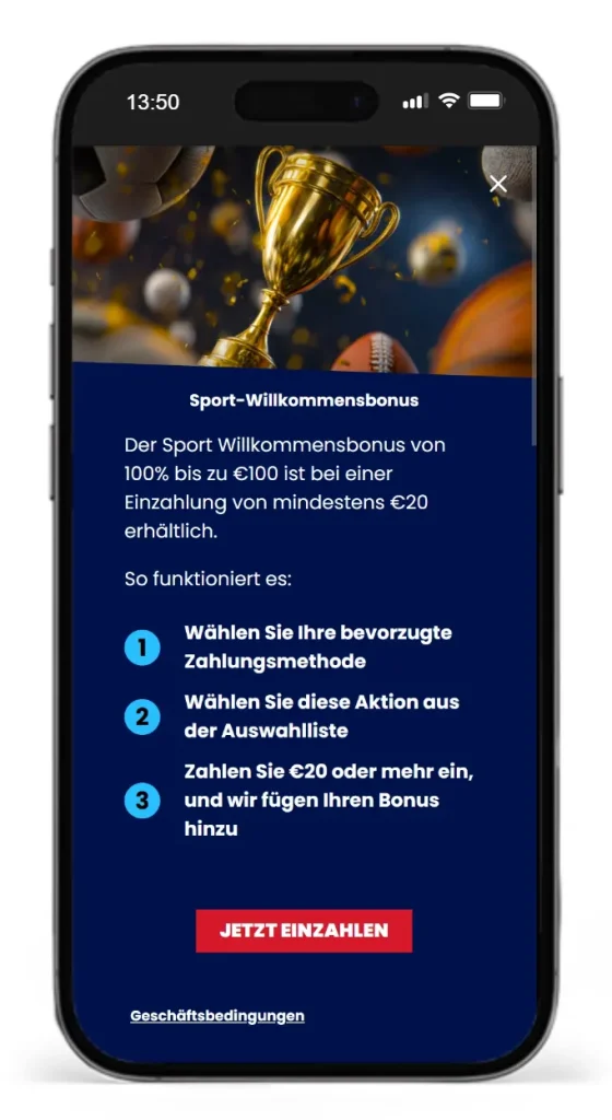 Sport Willkommensbonus bei BetNFlix