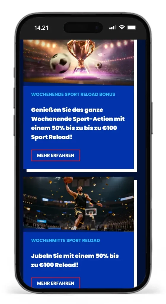 Sport Reload Boni bei BetNFlix