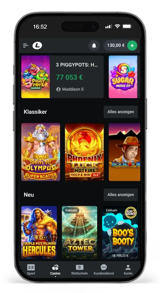 Einblick ins Leonbet Online Casino