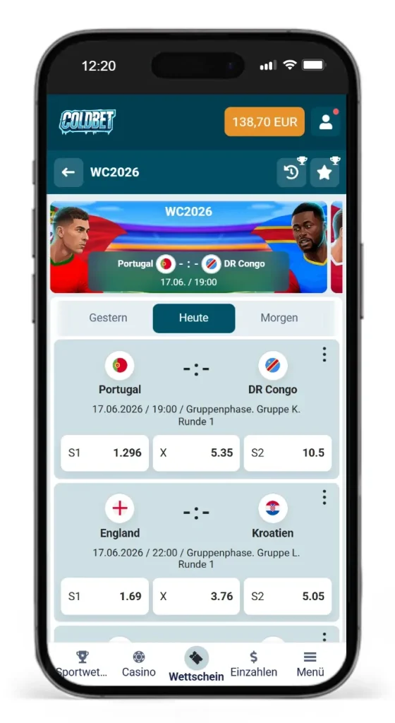 WM 2026 Wettquoten von Coldbet