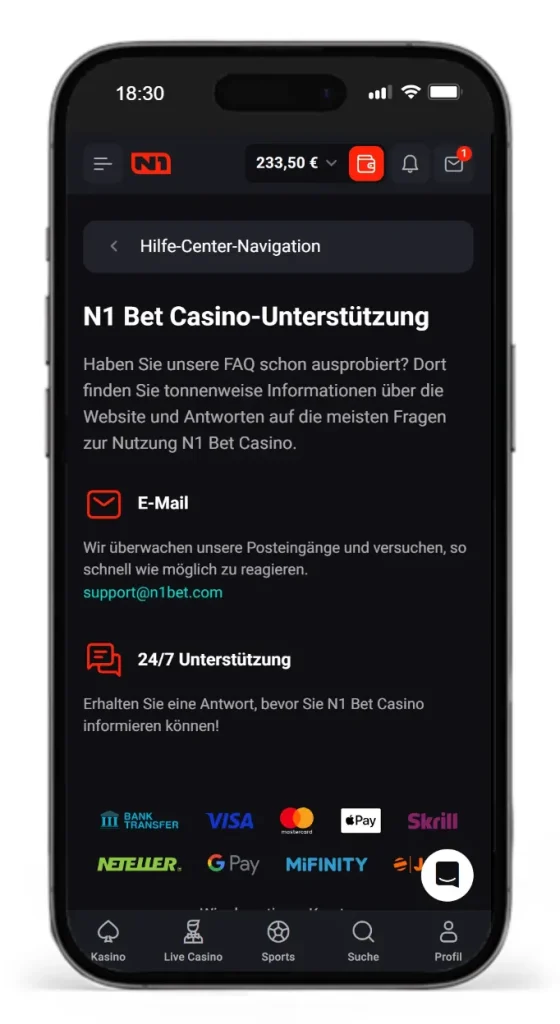 Das N1 Bet Hilfezentrum