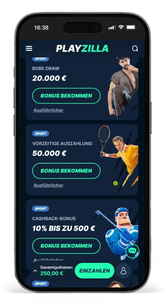 Bonusaktionen beim Sportwettenanbieter PlayZilla