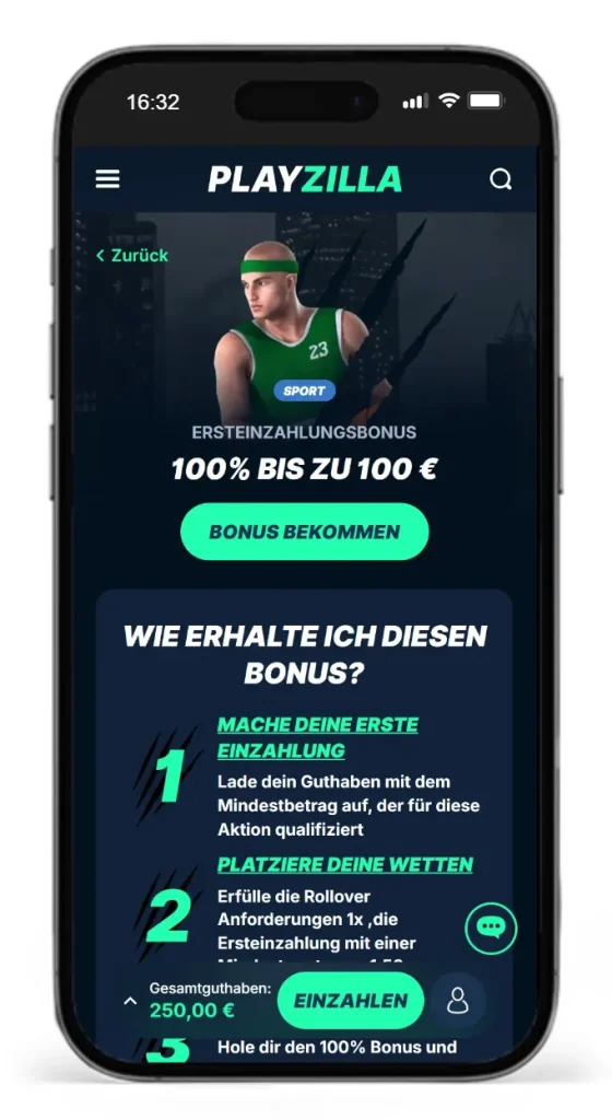 Ersteinzahlungsbonus bei PlayZilla
