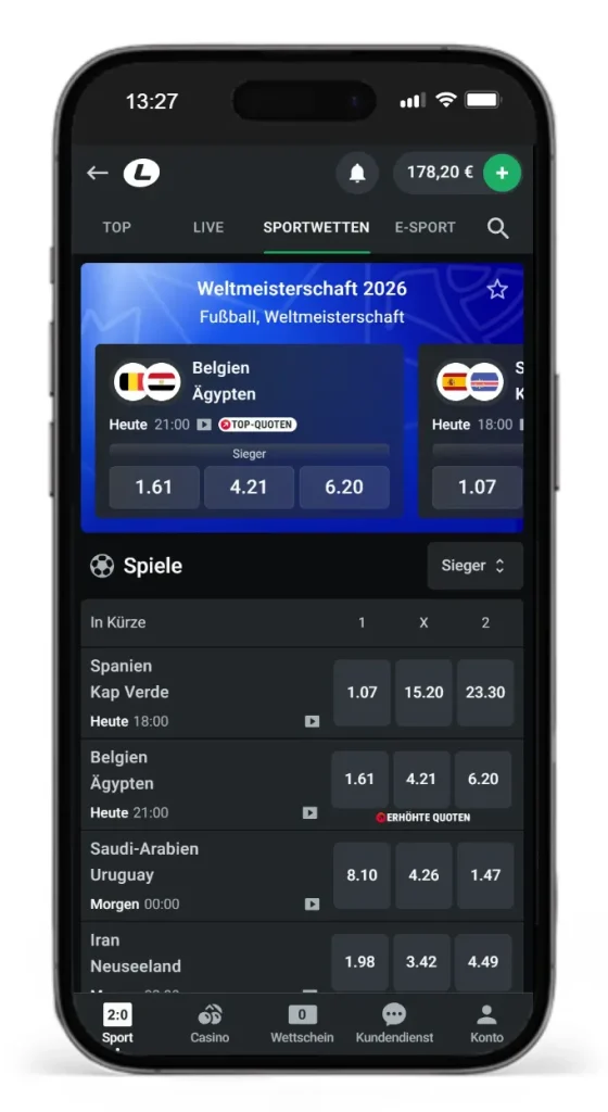 WM 2026 Wettquoten von Leonbet